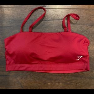 Gymshark red bandeau XS